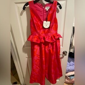 kate spade Pink and Red Floral Peplum Girls' Dress